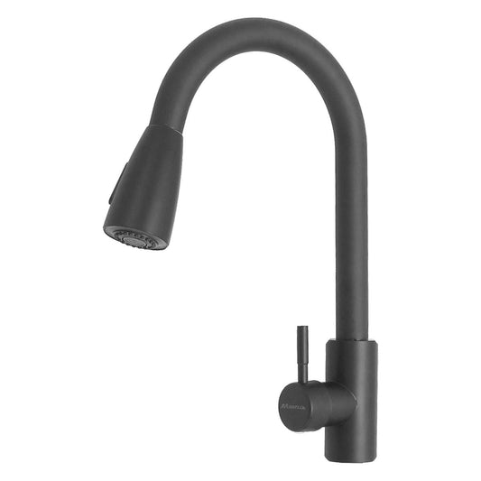 Mezcladora monomando para fregadero negro mate 16063 Maxflu