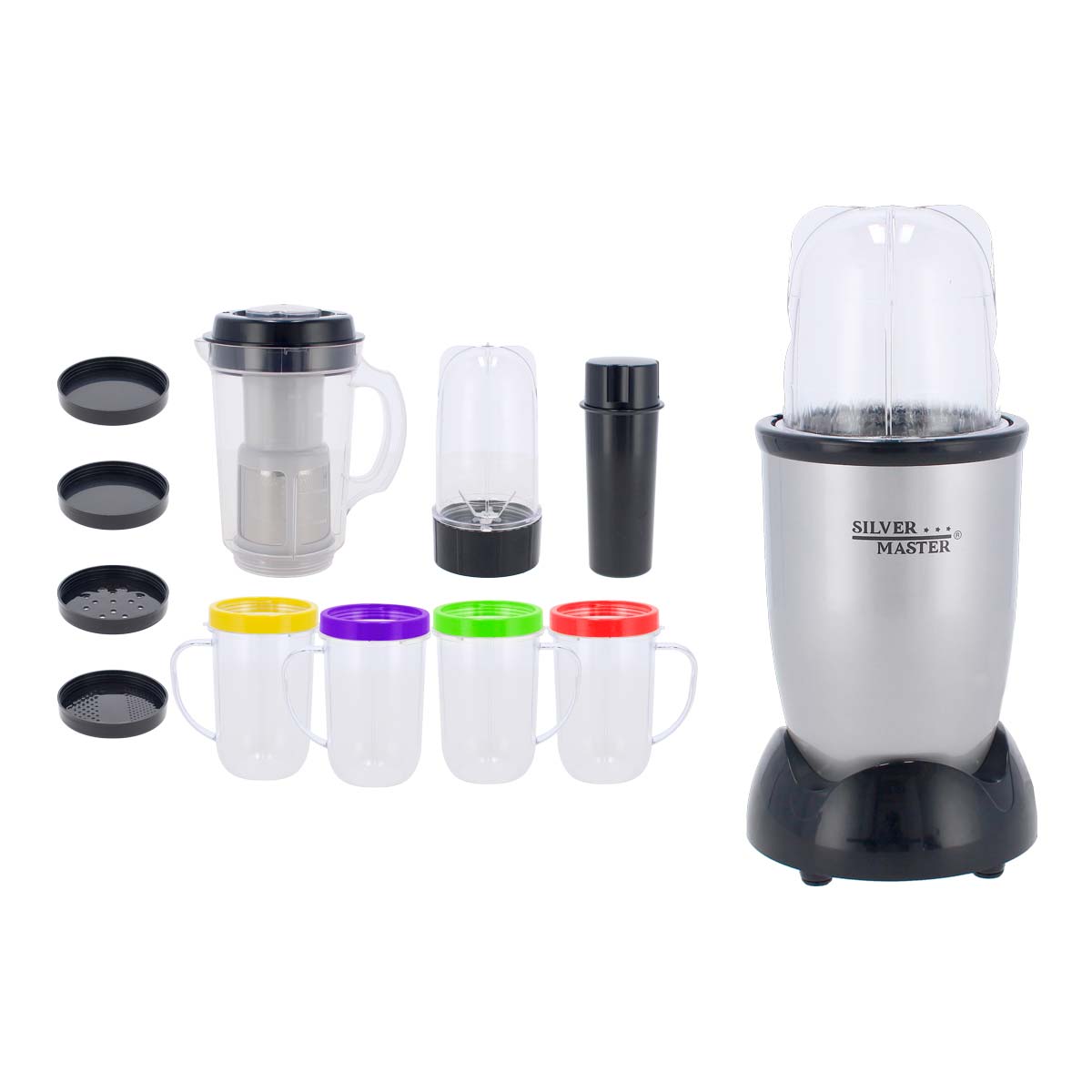 Procesador de alimentos 500 W con 21 piezas 17017 Silver Master