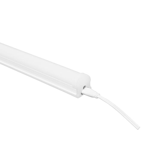 Luminario LED T8 base integrada de ABS cobertor transparente luz amarilla 21 W 8631 Adir