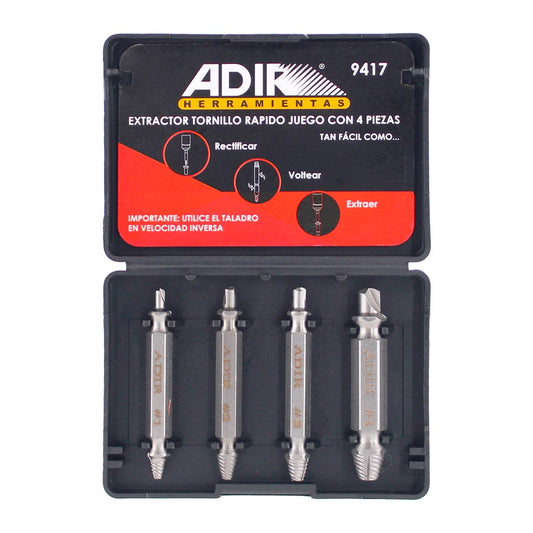 Extractor tornillo rápido juego con 4 piezas 9417 Adir