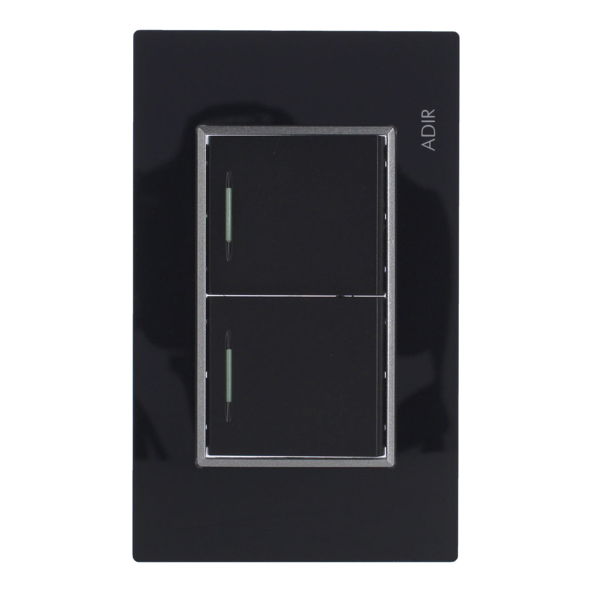 Placa con 2 apagadores sencillos Tiffany Cristal 9783 Adir