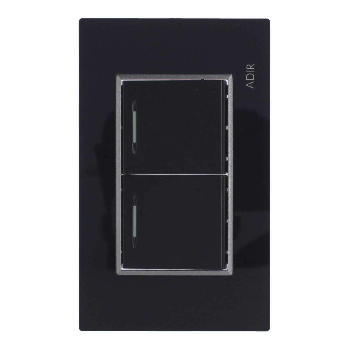 Placa con 2 apagadores de escalera Tiffany Cristal 9784 Adir