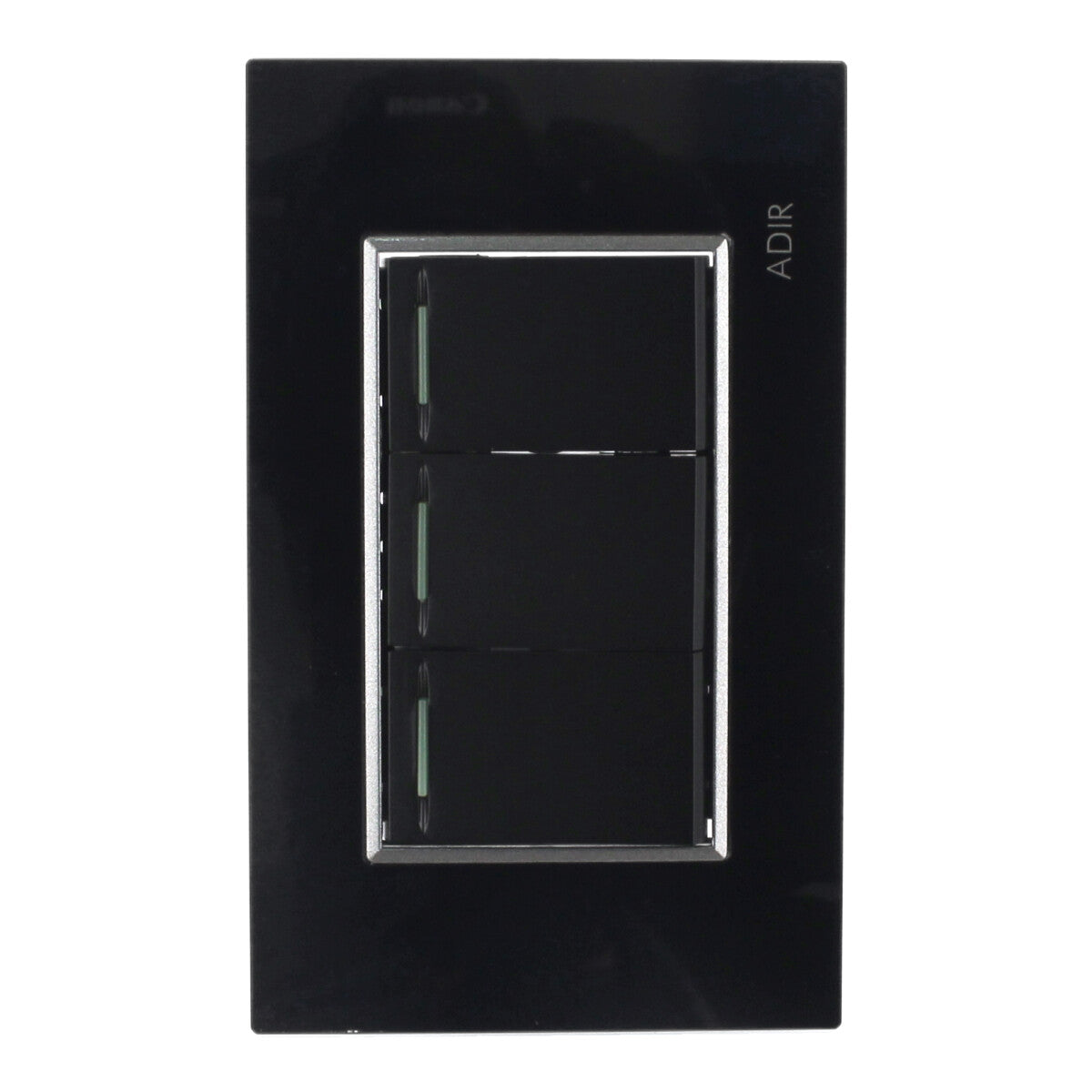 Placa con 3 apagadores secillos Tiffany Cristal 9785 Adir