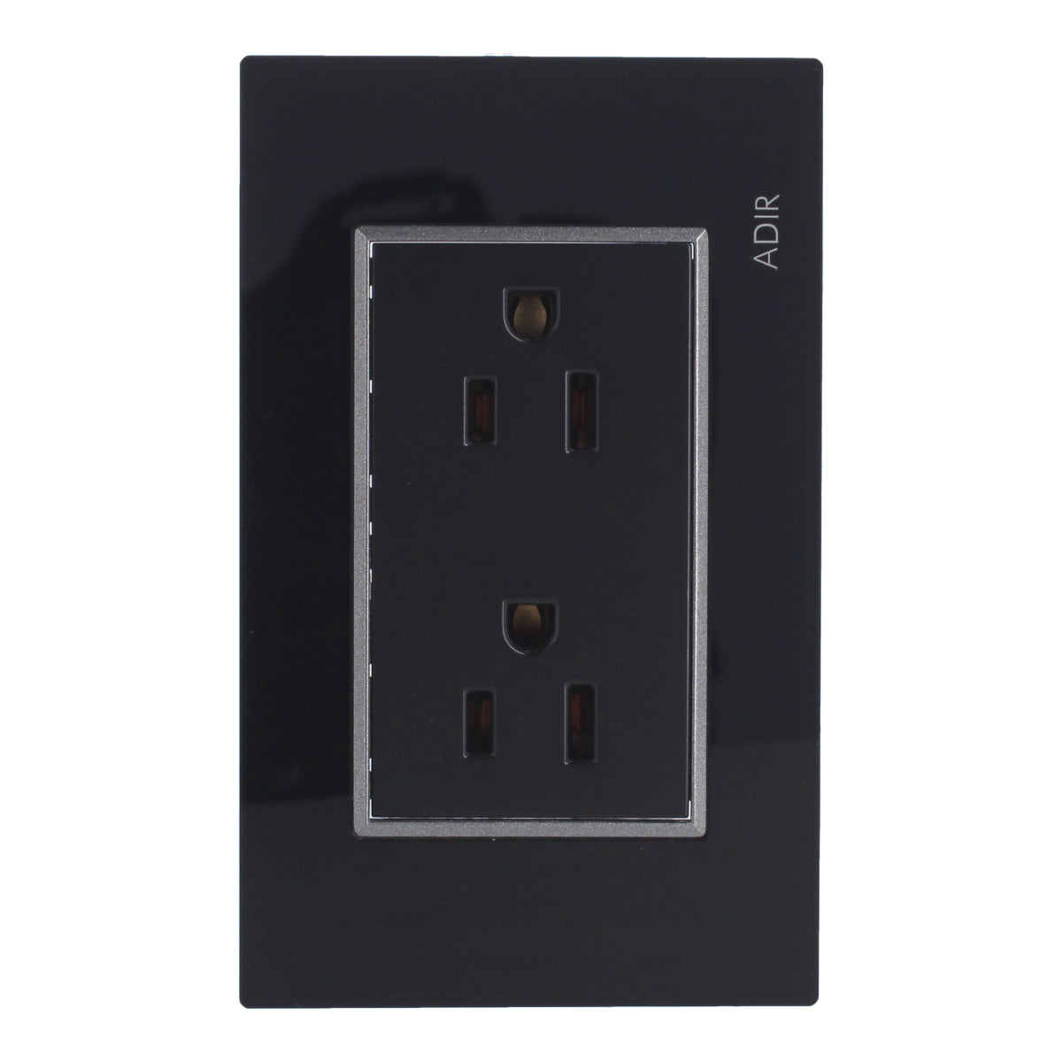 Placa con 2 contactos aterrizados Tiffany Cristal 9788 Adir