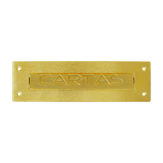 Placa buzón latón brillante HE-783 Arte Fino
