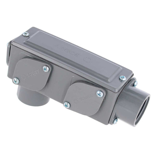 Condulet multiforma no metálico con cuerda 1 gris CDTR025G ARGOS