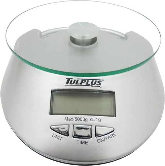 Bascula Digital con Charola de Vidrio 5Kg -1609 Adir