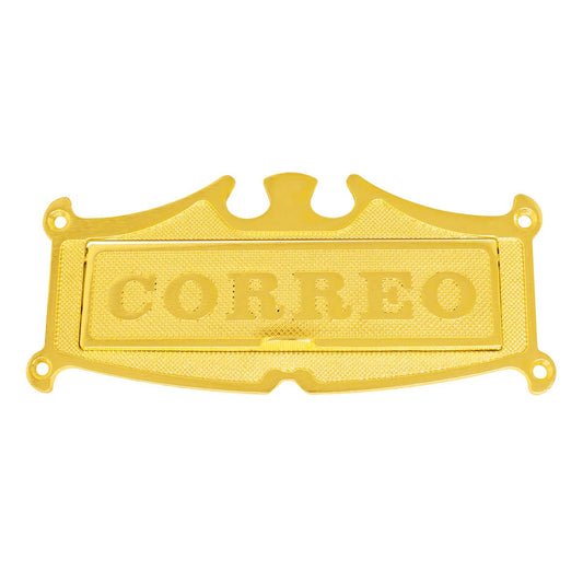Placa buzón clásico chico latón brillante HE-820-03 Arte Fino