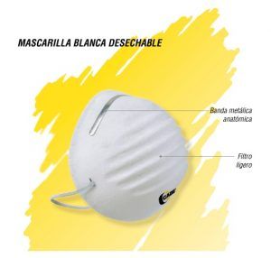 Mascarilla económica blanca 50 Pz Cabel
