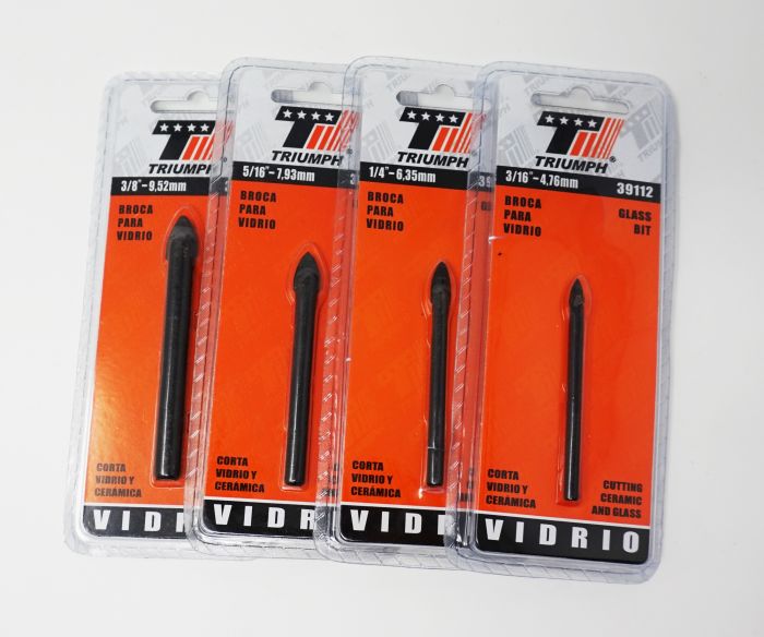 Broca para vidrio medida 3/8 Pulg Triumph