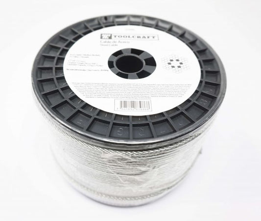 Cable de acero cubierto PVC 3/32X1/8 Pulg 7H 75M 213578 OBI
