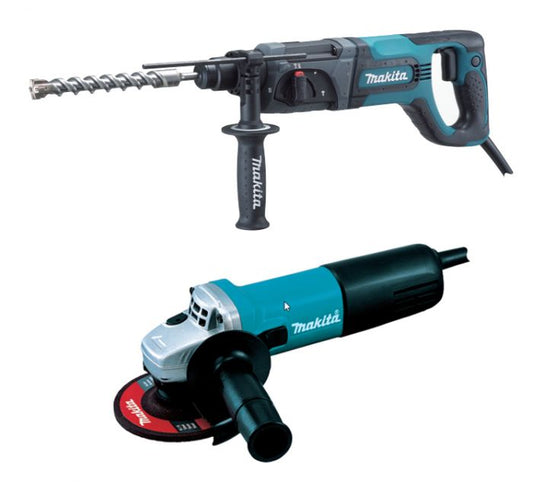 Combo Martillo Perforador y Miniesmeril HR2475X4 Makita