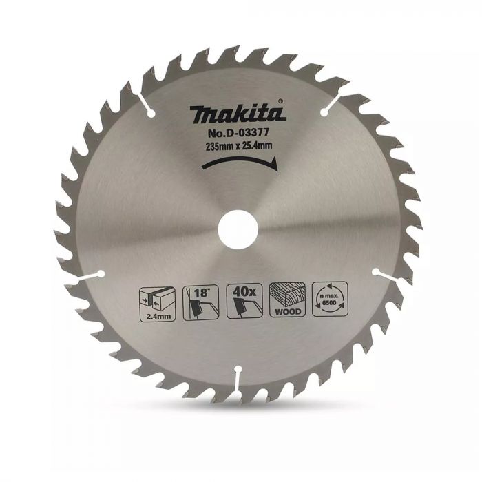 Sierra para madera 9-1/4 Pulg 40 dientes D03377 Makita