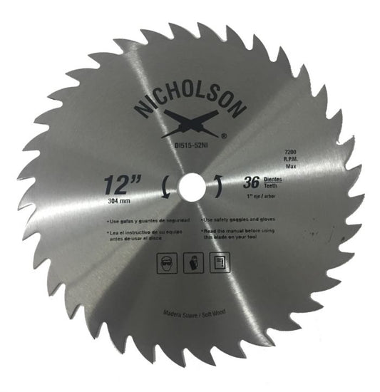 Sierra para madera diente grueso 12 Pulg 515-52NI Nicholson