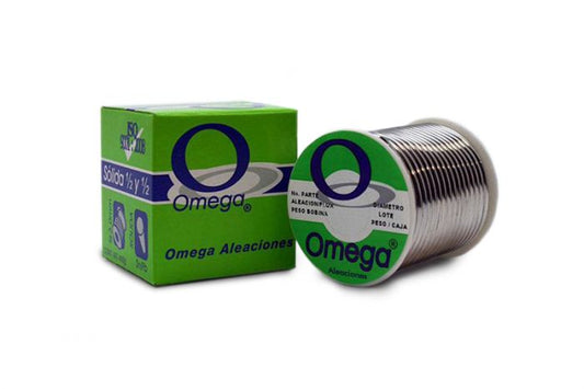 Soldadura para plomería omega 3 mm 450 g verde Omega
