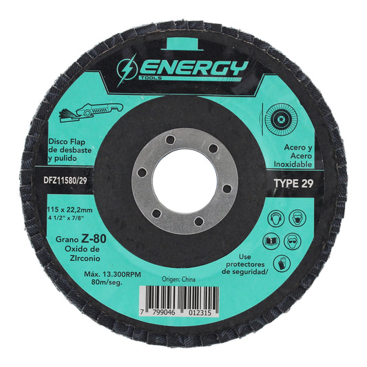 Disco laminado 4-1/2" Z-80 Energy