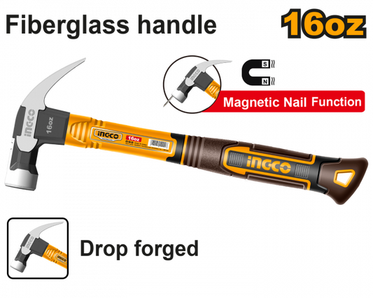 Martillo de Uña 16oz HCH81016 Ingco