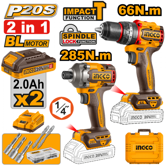 Combo Rotomartillo + Atornillador 20V UCKLI20277 Ingco