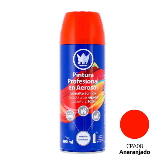 Pintura acrílica en aerosol anaranjado 400 ml CPA08 Corona