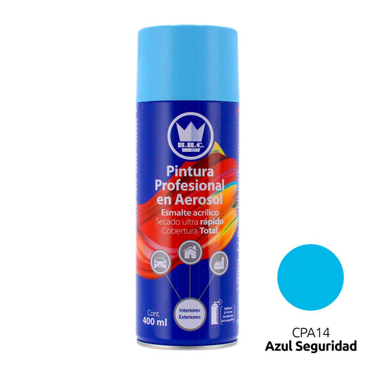 Pintura acrílica en aerosol azul seguridad 400 ml CPA14 Corona
