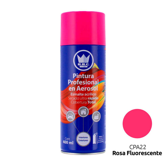 Pintura acrílica en aerosol rosa fluorescente 400 ml CPA22 Corona