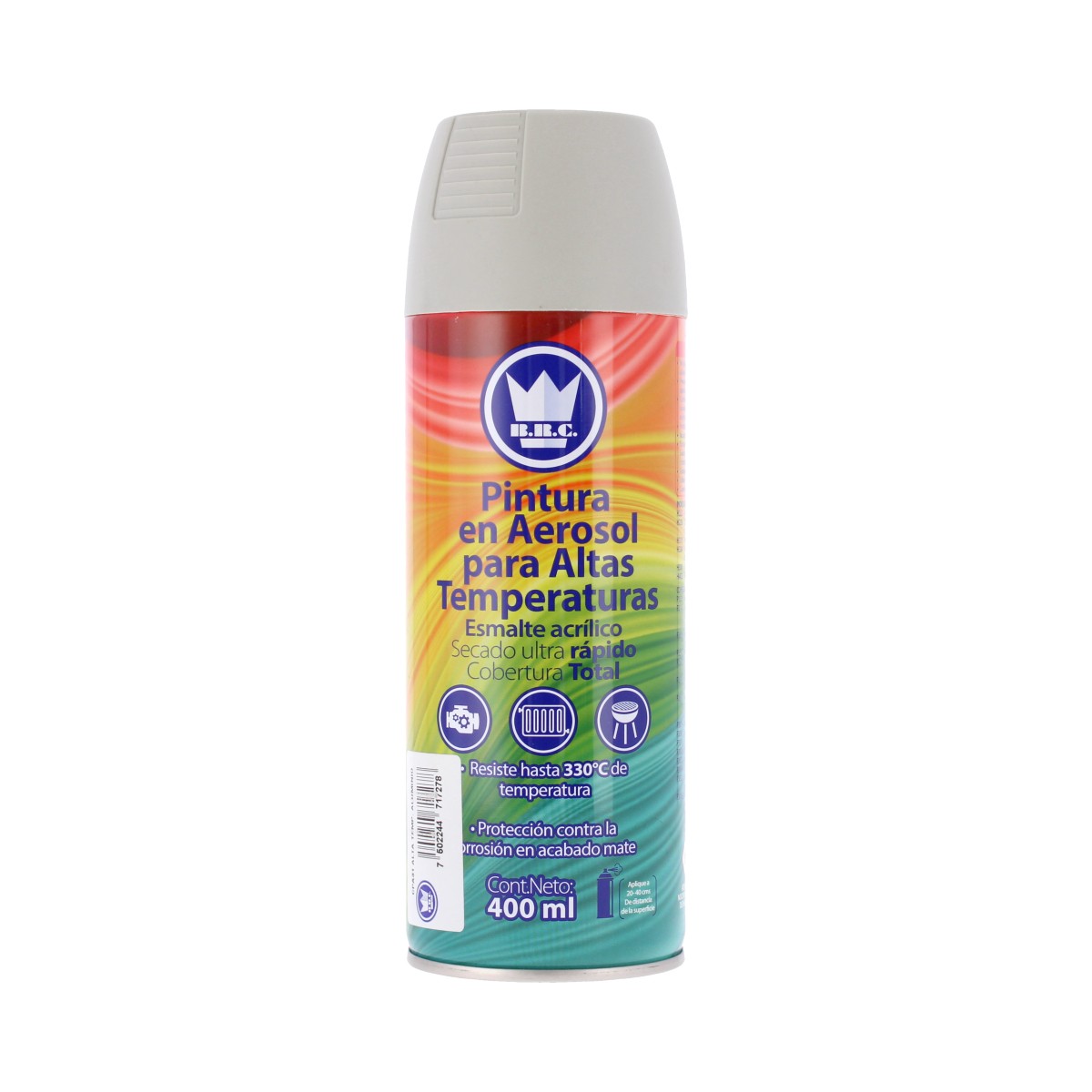 Pintura en aerosol Aluminio para altas temperaturas 400 ml CPA031 Corona