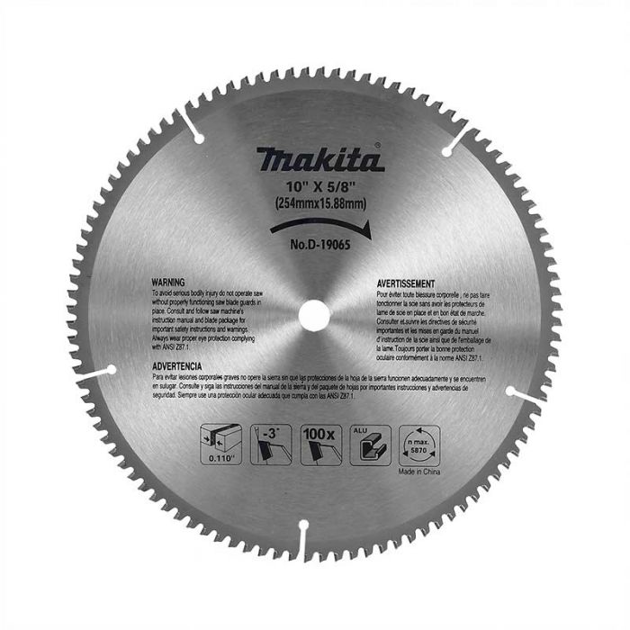 Sierra para aluminio 10" D-19065 Makita