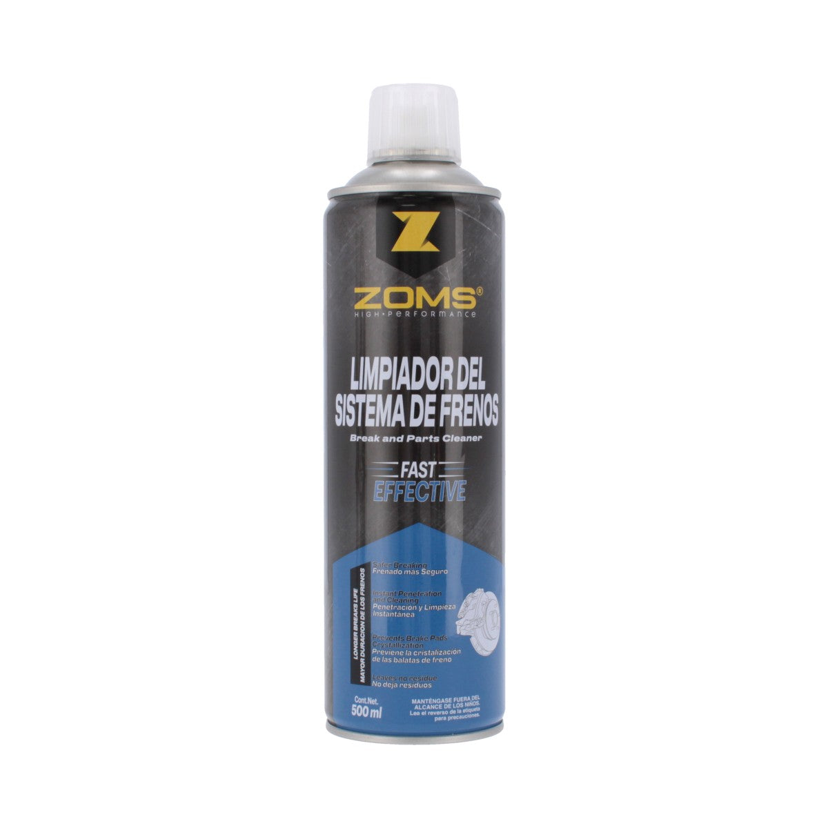 Limpiador de sistema de frenos 500 ml Zoms