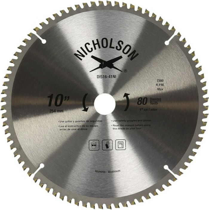 Sierra para Aluminio 10" X 80 DI516-41NI Nicholson