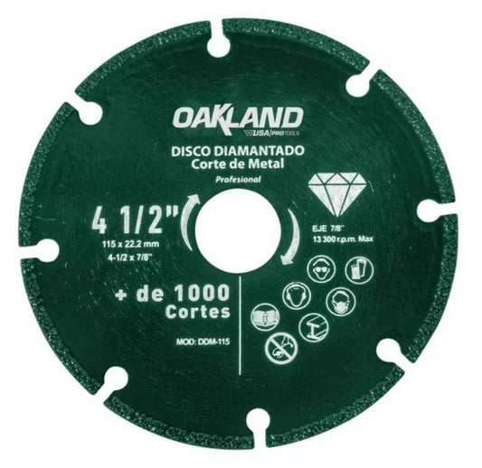 Disco Diamante Segmentado 4 1/2” DDM-115 Oakland
