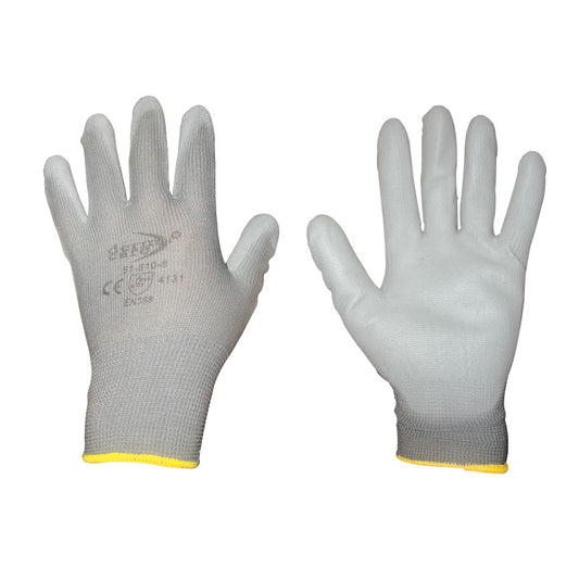 Guante de nylon con poliuretano gris #5 Derma Care