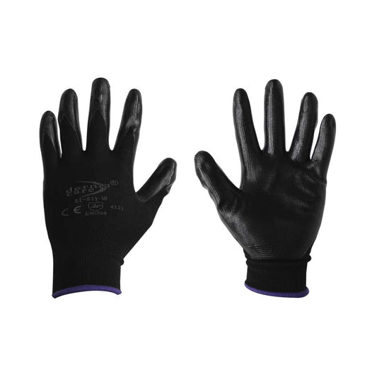 Guantes de nylon negro con nitrilo sólido #7 51-811 SUK