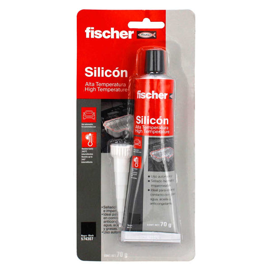 Silicón alta temperatura negro 70 gramos 574307 Fischer