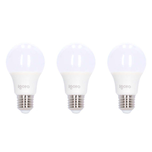 Juego de 3 focos LED A60 9 W 6500 °K Luz fría F3P10109 Igoto