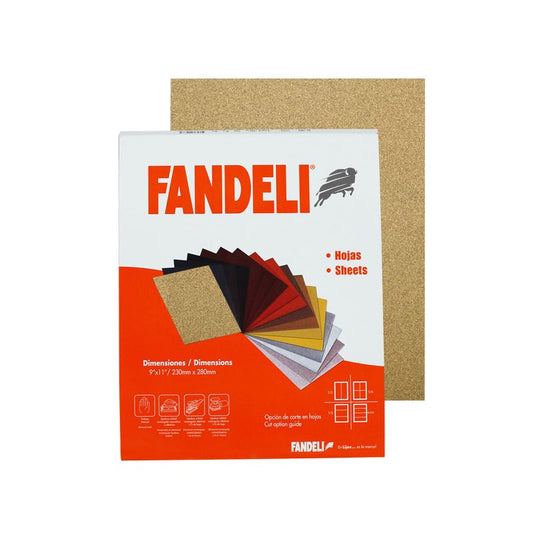 Lija para madera 9x11" grano 80 D-81 Fandeli