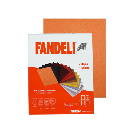 Lija fina roja 9x11" K-61 Fandeli