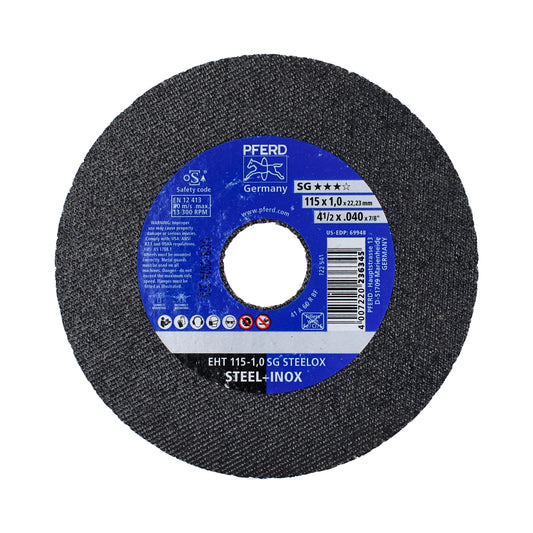 Disco para corte de acero inoxidable 4-1/2" SG STEELOX PFERD