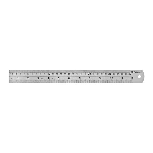 Regla de acero inoxidable 30 cm SW-21401 Fumetax