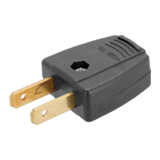 Clavija polarizada de plástico color negro FU0109 Fulgore