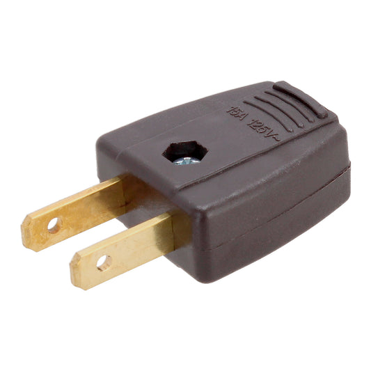 Clavija polarizada de plástico color café FU0313 Fulgore
