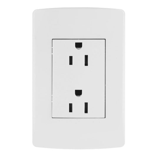 Placa con doble contacto aterrizado Habitat FU1466 Fulgore