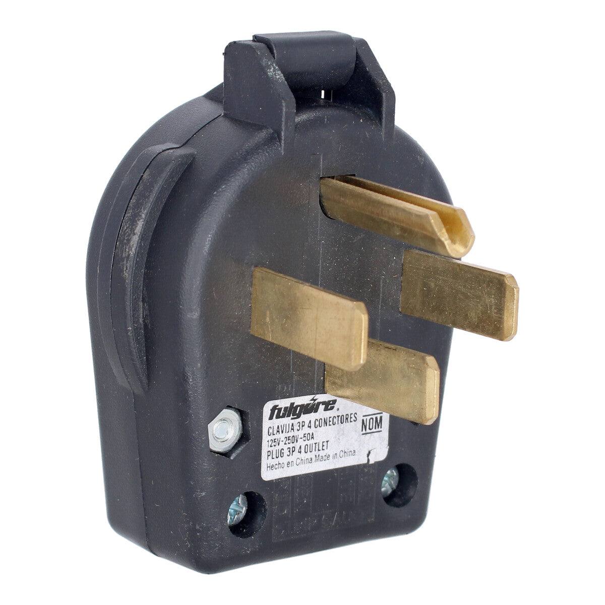 Clavija 3P 4 conectores 125 V- 250V~50 A FU1647 Fulgore