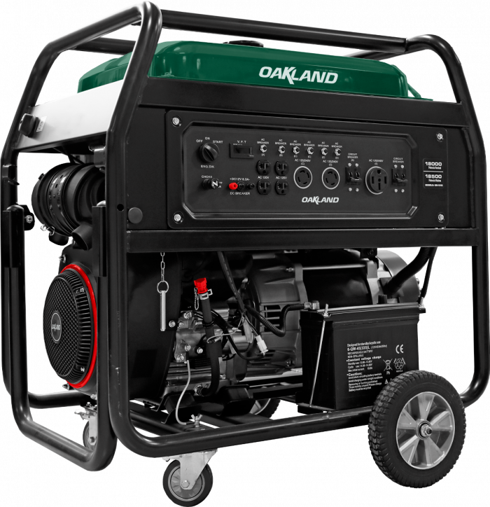 Generador trifasico a gasolina 18000W 24HP GM1818 OAKLAND