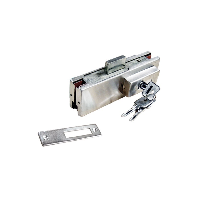 Chapa para puerta de vidrio cromo satin 1009 Herralum