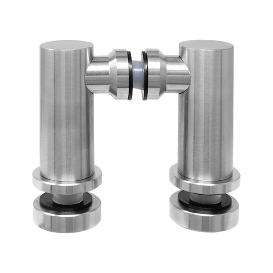 Conector doble con chapetón vidrio-vidrio 180° BRK 672 A Bruken