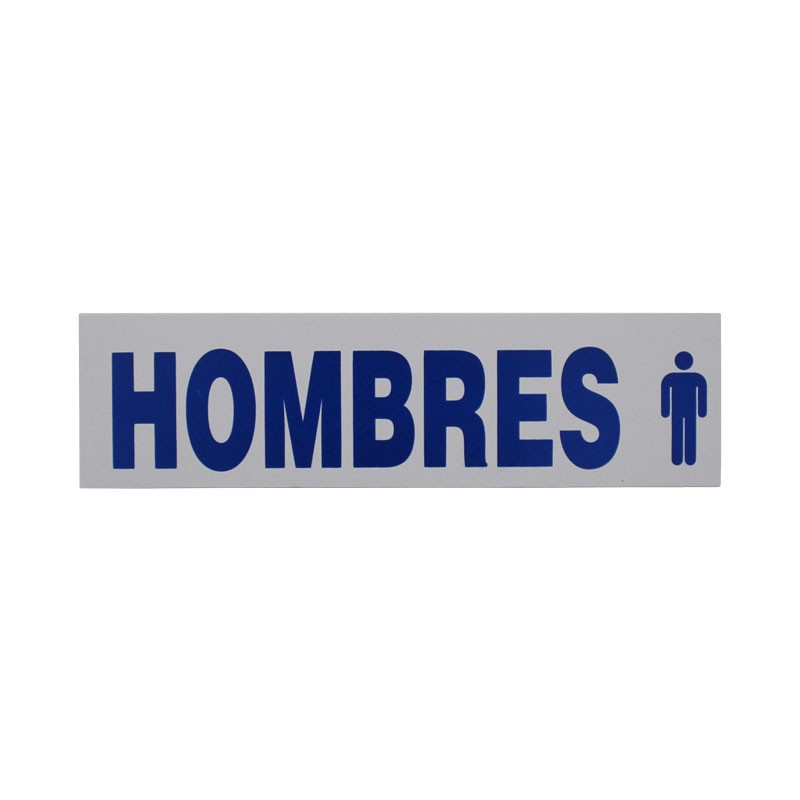 Letrero para baño Hombres 28 x 8 cm