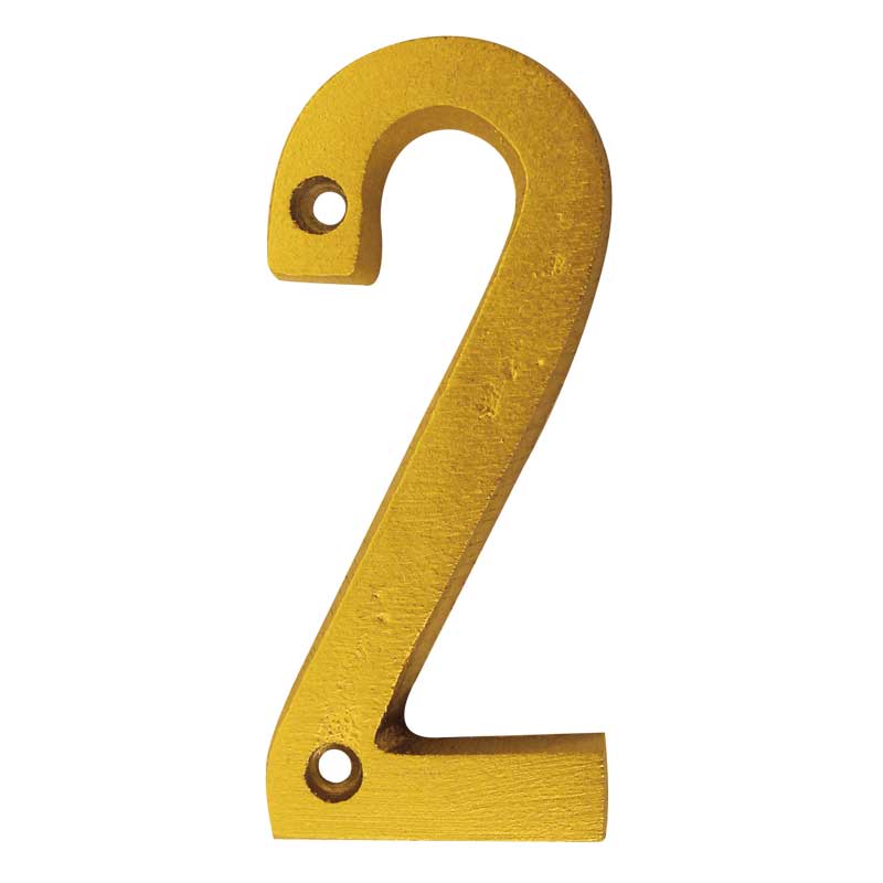 Numero decorativo 8 cm "2" Dorado
