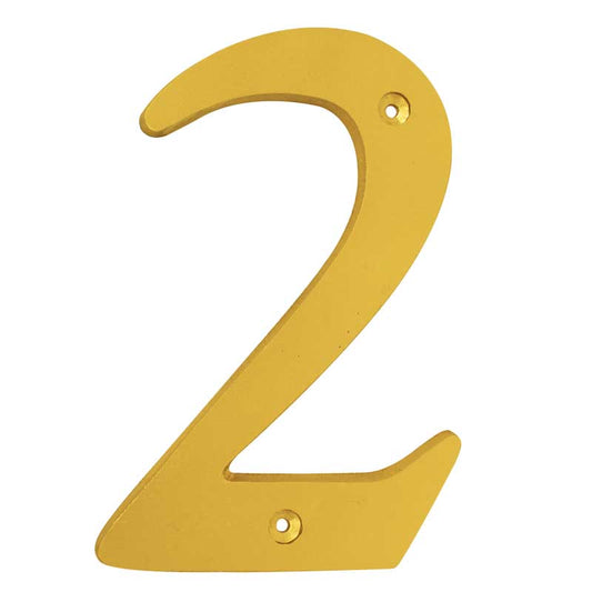 Numero decorativo 12 cm "2" Dorado