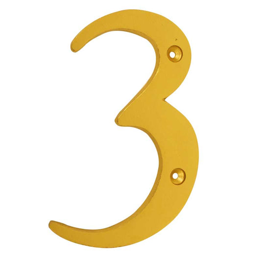 Numero decorativo 12 cm "3" Dorado