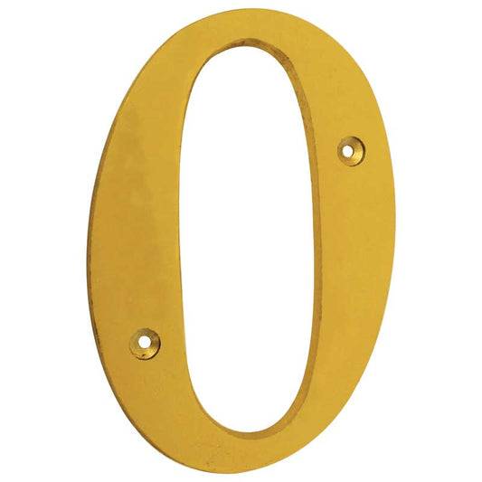 Numero decorativo 19 cm "0" Dorado